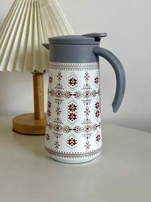 1pc 800ml Romantic Bohemian Style Double-Wall Stainless Steel Insulated Carafe, Coffee Pot, Tea Kettle, Water Pitcher, Suitable For Camping, Gatherings, Home, Office, Outdoor, School, Holiday & Birthday Gifts - Multicolor - View 7