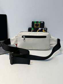 Sac de poitrine multifonctionnel, sac banane sport casual pour homme, sac à bandoulière grande capacité pour étudiant, sac de rangement pour accessoires de course, sac banane, vacances - Multicolore - Voir 7