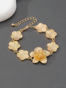 1 pieza Pulsera elegante con forma de trébol de cinco hojas en estilo vintage, diseño único, regalo personalizado, adecuado para mujeres, Día de la Madre, boda
