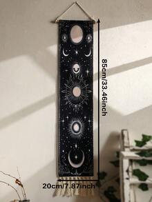 1件波西米亚风格挂毯，日月图案，占星术墙饰，黑白家居装饰，客厅/卧室墙面装饰 - 彩色 - 查看 10