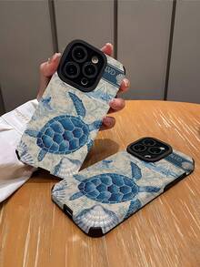 1个新款蓝色海龟、海星和海藻图案经典防摔软TPU手机壳，兼容和S17/S17 Air/S17 Pro/S17 Pro Max - 彩色 - 查看 2