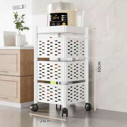 Carrinho de servir Heikoeco®, carrinho de cozinha, carrinho com rodinhas, carrinho de servir com rodinhas, aço extra grosso, design magnético, carrinho de cozinha com rodinhas, banheiro, cozinha, escritório. Diversos modelos em tamanhos diferentes.