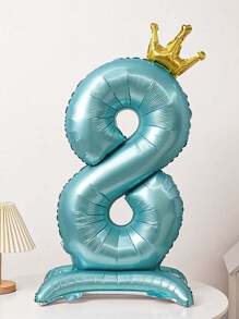 24pcs/Set 1st Birthday Crown Foil Balloons Boy Girl Party Decorations