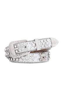 2025 Fashion European American Style Belt Luxury Studded Rhinestone Crystal Gothic Skull Metal Buckle Edgy Punk Birthday Gift Y2K Retro Dark Aesthetic Accessories ‌Structure Breakdown: Casual, Business, Boyfriend Husband Father Dad Men Gift, Daily Wear, Fashion, Teen, Outdoor, Vacation, Athletic, Travel, Street, Boho, Vintage Fall, Autumn, Halloween Autumn-Winter Accessories