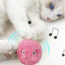 Smart Electric Chirping Plush Ball Toy For Cats, Fluffy Squeaky Cat Chewing Toy Ball, Interactive Sounding Cat Scratcher, Cats Chasing Toy For Indoor Outdoor Chuck It Catnip Toys For Interactive Toys