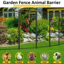 Anyask 24-50 Inch 4-16 Panels Dog Playpen, Foldable Metal Exercise Puppy PlayPen, Patented Corral Para Perros, Garden Fence For Yard Landscape Patio Outdoor Decor RV Camping - 40 吋/ 6 片 - 查看 7