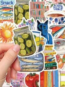 50 piezas Pegatinas con estilo vintage de graffiti mediterráneo, personalizado DIY para scrapbooking de cuadernos, fundas de teléfonos, portátiles, guitarras, tumblers, planificadores, útiles escolares, vuelta al cole