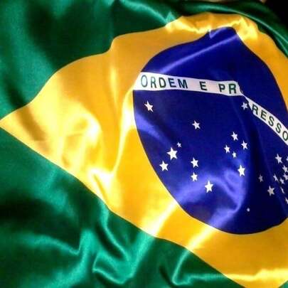 Tecido Bandeira do Brasil em Cetim