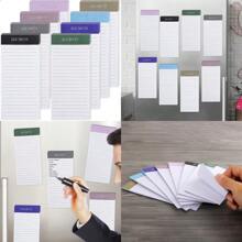 FLIPPED 8 Pack Magnetic Notepads For Refrigerator Magnetic Note Pad For Fridge Notepad Grocery List Full Magnet Back Design Magnetic Memo Pads For Grocery List Shopping List Minimali