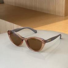 1 pieza de nuevo marco de gafas de material de policarbonato con diseño de ojo de gato, lentes degradados, montura pequeña, de estilo retro para mujer para uso al aire libre