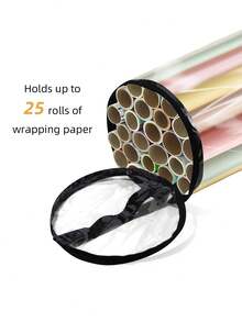 1pc Transparent Plastic Storage Bag, White/Black, Waterproof Clear, Packaging Paper Storage, Cylindrical Storage Bag, Suitable For Packaging Paper, Small Plush Toys, Baby Room Storage Items - Storage Bag - View 9