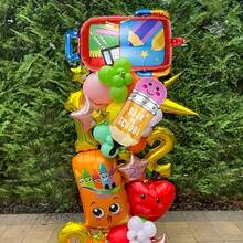 3pcs Back To School Aluminum Foil Balloons Decor - Pencil Box, Backpack, Pencil Balloons, School Classroom Decorations - Multicolor - View 5