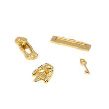 1 套微型娃娃屋门装饰配件：（不含主门）1/12 比例逼真门锁、钥匙、门环、邮箱，复古风格，非常适合娃娃屋装饰硬件