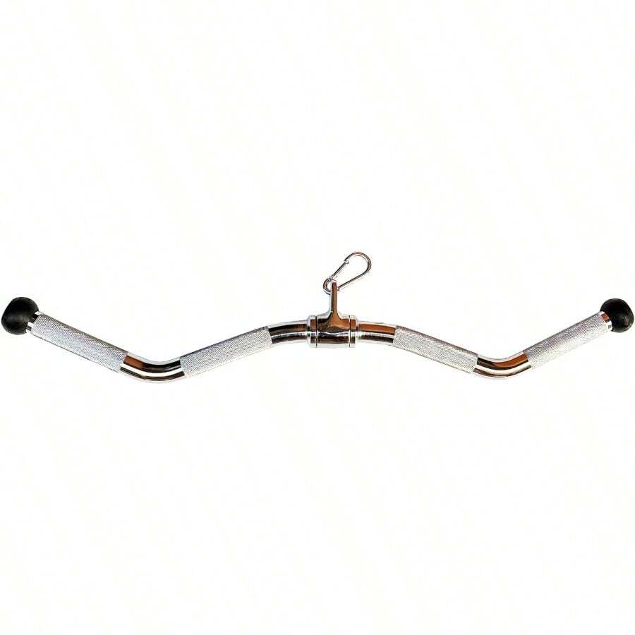 Barbell Multi-Exerciser Cable Attacent For Cable Hines Lat Pull Down Bar Cable Hine Attacents Tricep Pr Down Bar Revoing Straight Curl Bar With Rotating Grips - 29InchChromeBall - View 1