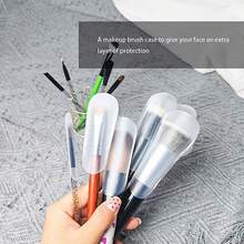 Năm kích cỡ khác nhau của vỏ bọc cọ trang điểm rã đông bằng EVA, chống bụi và không mùi, hộp bảo vệ di động, không cần pin, quà tặng kèm theo. - Trong sáng - Xem 3