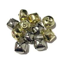 50pcs Small Jingle Bells,Pets Outdoor Bells And Bronze Metal Bells, Horse Tack, Dog Bells, Loud Animal Copper Bells For Horses, Cattle, Sheep And Cats Dogs, Holiday Birthday Party Outings, Anti-Theft Accessories With 0.2" Hanging Ring, Thickened Holiday Bells, 38mm Vintage Open Bells, Pet Collar Bells