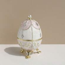 1 件俄罗斯蛋形首饰盒、复活节彩蛋装饰盒、欧式家居装饰品、化妆梳妆台装饰、珍珠俄罗斯彩蛋家居装饰配件、蛋形首饰盒 - 俄羅斯蛋 - 查看 6