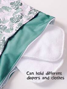1 Stück Nass-Trocken Beutel für Stoffwindeln von Babys mit 2 Fächern, wasserdicht waschbar Aufbewahrungstasche zum Reisen für Badeanzug, Gym, Strandtuch
