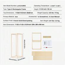 Elegant 31.5 Inch Gold Flower Stand Set Geometric Centerpiece Vases For Weddings Events Parties Home Decor - Beige - View 9