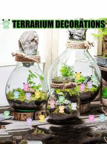 10 pièces de petits canards lumineux, décorations de voiture, mignonnes décorations faites à la main en résine, faveurs de fête de vacances, cadeaux d'anniversaire, décorations intérieures, décorations de la maison, décorations de scène couleurs aléatoires