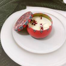 1pc Candle Tin, High Quality Soy Wax, Long-Lasting Aroma, Suitable For Living Room, Bedroom, Office Decor, Best Gift For Wedding Season, Spring Summer Autumn Winter, Mother's Day, Valentine's Day, Holidays