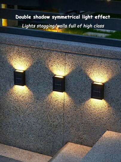Solar Wand Lights, Outdoor Garden LED Yard ative Sconce Head Waterproof Plastic Lamps Lighting, Street Home Balcony Porch Lawn ation view 8