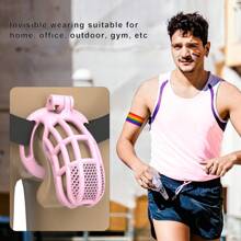 Haifan Chastity Auxiliary Belt Cock Cage For Men Stylish Honeycomb 3D Printed Resin Penis Cage With 4 Sizes Rings SM Products Adults Sex Toys