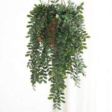 1/3/5PCS Artificial Hanging Plant, Fake Hanging Plant, Potted Green Plant, Artificial Eucalyptus, Pomelo Leaf , Mother's Day Gifts, Birthday Gifts, Graduation Season Gifts,Wedding Season, Suitable For Indoor And Outdoor Decoration Of Family Gardens