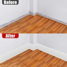 1pc 1M/3Meters/6M Length 8cm Width Self-Adhesive PVC Skirting Board, Flexible Molded Decorative Corner Trim For Home Renovation - White - Multicolor - View 10