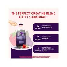 Creatine Monohydrate Powder, Creatine For Women With Collagen, BCAAs, 5g Vegan Micronized Creatine Per Serving, For Energy, Performance, 30 Servings - 1 Month - View 7