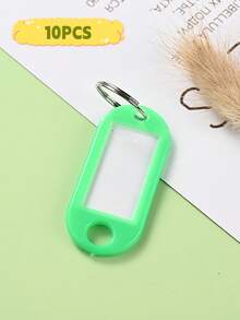 10 件钥匙标签、钥匙标签、10/20/30 包塑料钥匙标签，带环和标签窗口、钥匙链 ID 标签/姓名识别器、行李箱、包、背包、家居装饰