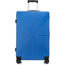 Deluxe Edition  Luggage 24" Medium Lightweight Hard Shell Suitcase 4 Wheel Spinner Luggage ABS-30 Blue - Blue - View 2
