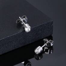 12 Pairs Ear Piercing Stud Earrings, Surgical Stainless Steel Multicolor Birthstone Stud Earrings For Ear Piercing Guns