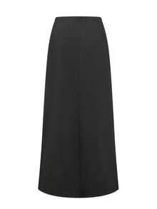 Summer Essentials 2025: Elegant & Sexy Plus Size Low-Rise Knitted Bodycon Maxi Skirt - Tummy Control, Versatile Beach To Club Outfits, Casual Chic Vacation & Festival-Ready Black Skirt For Women,Dresses For Women Summer,Streetwear Women,Gothic Clothes - Black - View 2
