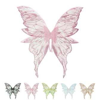 Feenflügel für Erwachsene zum Verkleiden, funkelnde durchsichtige Schmetterlingsflügel, transparente Feenflügel Kostüm für Frauen, Engelflügel Kostüm für Frauen zu Halloween