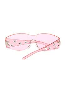 1pc Women's Frameless Star Decor Y2K Style Eyeglasses, Suitable For Daily Use For Summer Beach Vacation,Outdoor,Travel