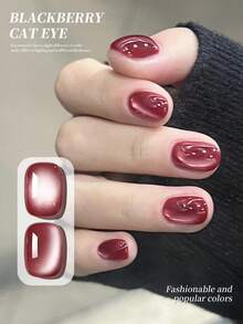 XEIJAYI 1 Bottle Cat Eye Gel Nail Polish, UV/LED Cured, Long-Lasting Quick-Drying Nail Gel - Ideal Gift For Women In Spring/Summer - Berwarna merah muda - View 6