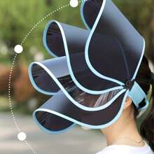 1pc Summer Versatile Large Lens Sunshade Top Hat, Freely Curled And More Portable Breathable Sun Protection Big Edge Sun Hat Riding