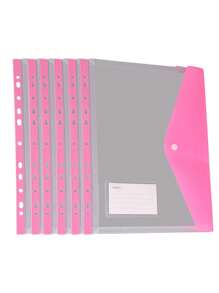 Carpeta de archivos de PVC transparente gruesa con botón a presión, tamaño A4, carpeta de archivos transparente y resistente al agua de gran capacidad con bolsillo para etiqueta, organizador de documentos, para almacenamiento de documentos de oficina y organización de artículos de papelería de estudiantes, excelente para la temporada de regreso a clases