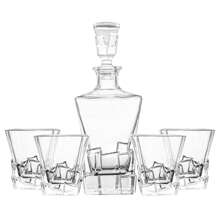 5 pièces Set de carafe à whisky de 750 ml/300 ml de design créatif en forme d'iceberg. Ensemble de verrerie de luxe et élégante pour le whisky, idéal pour le brandy, le rhum, la tequila, la vodka. Utilisation à la maison, dans les bars et fêtes. Cadeau parfait pour le père, le mari ou le petit ami.