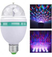 Lâmpada Led Globo Colorida Rotativa Giratória Festa 110v/220v - Multicolorido - Visão 4