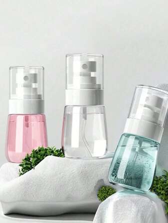 2pcs Summer Cleaning Spray Bottle Skin Care Water Alcohol Ultra Fine Water Mist Moisturizing Spray Bottle Foundation Lotion Dispenser For Travel