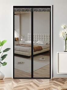 1 件磁性纱门 - 磁性自动关闭、重型、免提入口网状隔板，在享受新鲜空气的同时防止虫子进入 - 适合宠物和儿童，适合多种场景