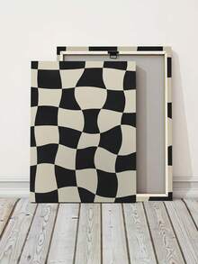 1 幅帆布海报、格子墙面艺术、时尚 70 年代墙面艺术、花卉艺术海报、复古格子海报、波浪格子海报客厅墙面艺术、卧室墙面装饰、家居装饰房间装饰无框﻿ - 彩色 - 查看 9