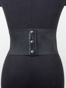 1 件哥特式性感 PU 皮革腰带，配银链装饰，适合日常聚会、购物和夜间活动