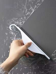 1pc Practical Glass Squeegee, Mirror Scraper, Soap Cleaner Scraper, Tile Cleaning Tool For Bathroom And Kitchen Home Bathroom Decor Fall Decor Back To School - Black - View 5