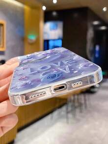 1 个穿孔透明字母、心形、花朵彩绘加厚防震保护手机壳，兼容 16/11/16pro/16plus/16promax/16e/15Promax/13/14/12/XS/XR/7G/8P，兼容三星 Galaxy S25/S25PLUS 防水防摔防刮 - 彩色 - 查看 5