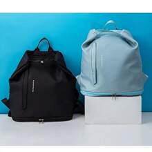 Fashion Fitness Backpack With Wet & Dry Separation, Women Large Capacity Waterproof Swimming Bag For Beach