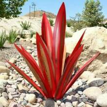 Metal Agave Artificial Tequila Landscape Sculpture DIY Metal Agave Plant Home Decoration Rustic Hand Painted