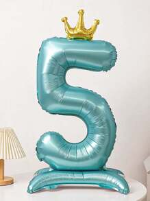 24pcs/Set 1st Birthday Crown Foil Balloons Boy Girl Party Decorations